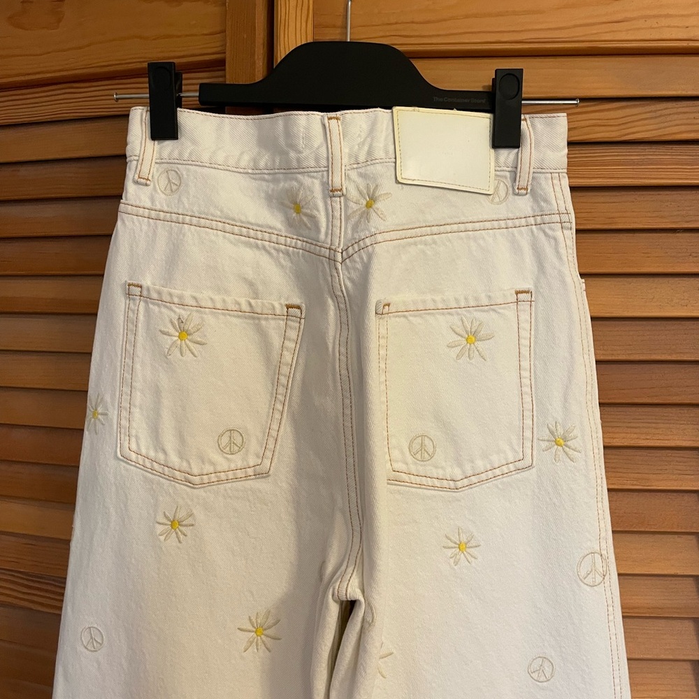 Sandro Off- White Patterned Jeans - image 4